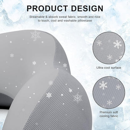 Travel Pillow for Airplane Memory Foam Neck Pillow, Soft & Support Travel Pillow for Travelling, Sleeping Rest, Car, Train and Home Use (Grey)