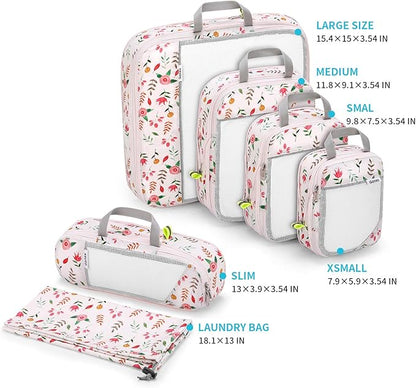 Compression Packing Cubes, Gonex Extensible Storage Mesh Bags Organizers