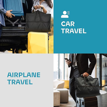 Travel Garment Bag with Zipper Pocket, Suit Bag for Suits, Dresses, Coats