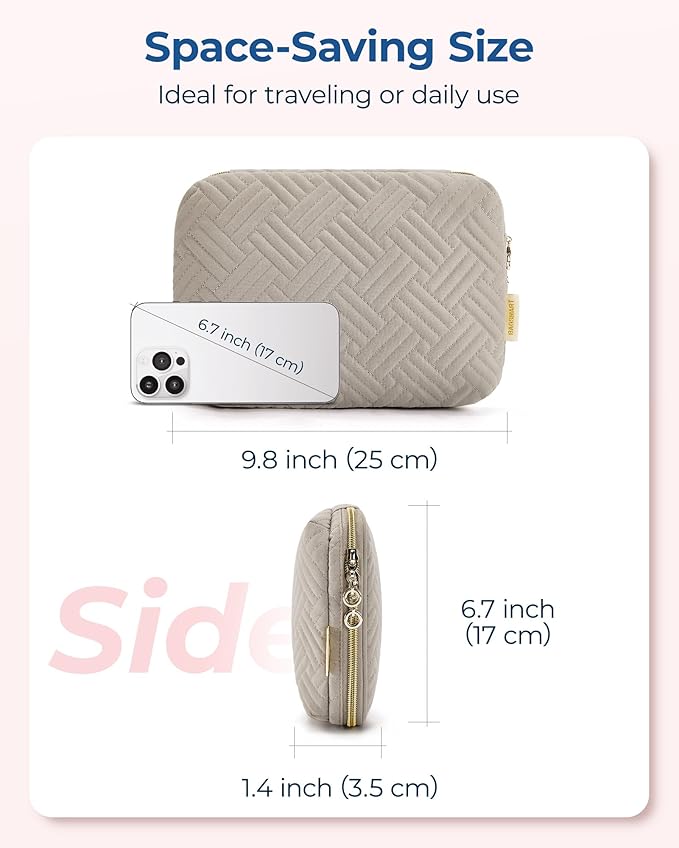 BAGSMART Electronics Organizer Travel Case, Cable SD Card Phone Accessories Organizer Bag for Women Travel Essentials, Warm Grey