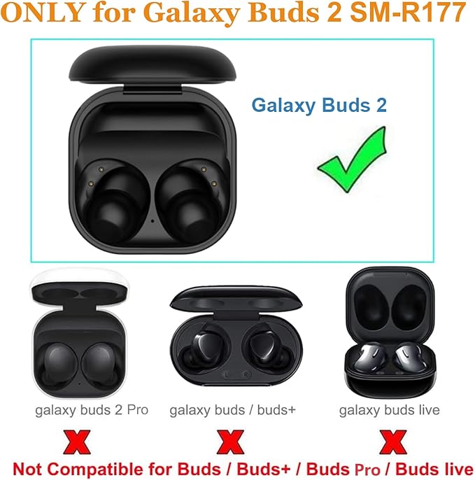 Threeeggs for Galaxy Buds 2 Charging Case, Replacement Charger Station Cradle Charge Box with USB-C Cable Cord for Samsung SM-R177 Earbuds