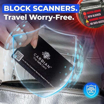 CARDIAN Stealth RFID Guard Shield x3 - Slim RFID Blocking Card Protector, Safecard Shield Credit Card Blocker, Protect ID Card for Passport RFID/NFC Anti-Theft Blocking Card Fraud Shield for Travel