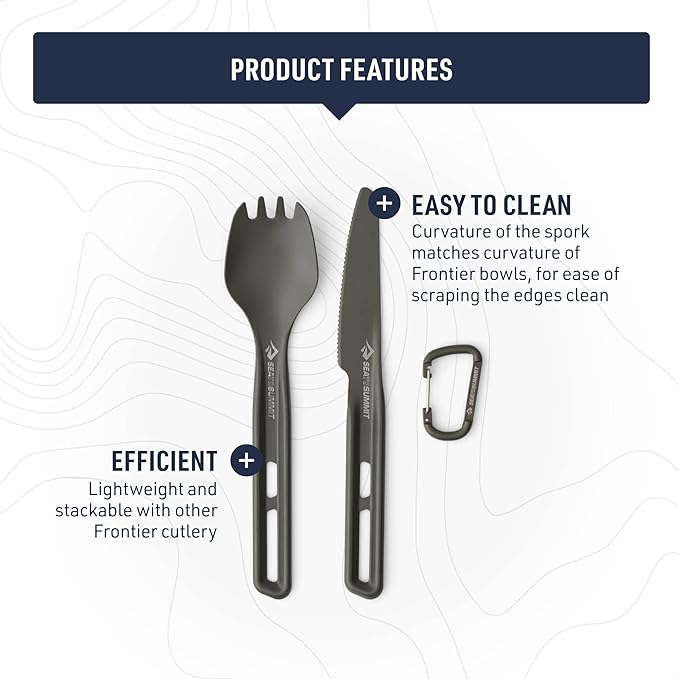 Sea to Summit Frontier Ultralight Cutlery Set, Spork and Knife