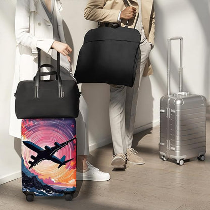 ANNA QUEEN Travel Luggage Cover Suitcase Protector Suitcase Cover Anti-Scratch,Stretchable Bag Cover Washable Durable Polyester with Elastic Hem with Zipper Closure