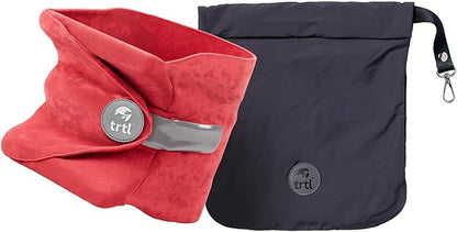 trtl Pillow - Scientifically Proven, Super Soft Neck Support Travel Pillow for Sleeping - Lightweight and Machine Washable - Ergonomic Design for Traveling on Airplanes, Cars, and Trains - Coral