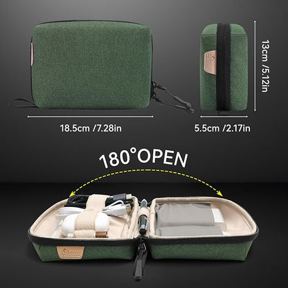 SIMTOP Electronics Organizer Travel Cable Pouch, Small Tech Bag for Cords, Chargers, Power Bank, Earbuds – Portable Cable Pouch for Office, Business Trip, Commute – Water & Scratch-Resistant