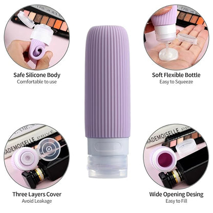 16 Pack Travel Bottles for Toiletries, Large 6oz Silicone Travel Containers, Leak Proof Refillable Liquid Shampoo And Conditioner Travel Essentials