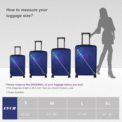 Explore Land Travel Luggage Cover Suitcase Protector Fits 31-32 Inch Case (Gyrotropic, XL)