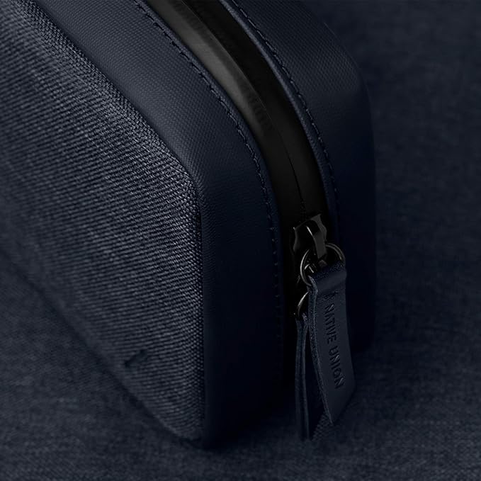 Native Union Stow Organizer – Premium Travel Tech Kit Crafted with Durable Canvas – Keep Essentials Organized with Flexible Storage & Quick-Access Pocket for Cables, Chargers, SIM Card & More (Indigo)