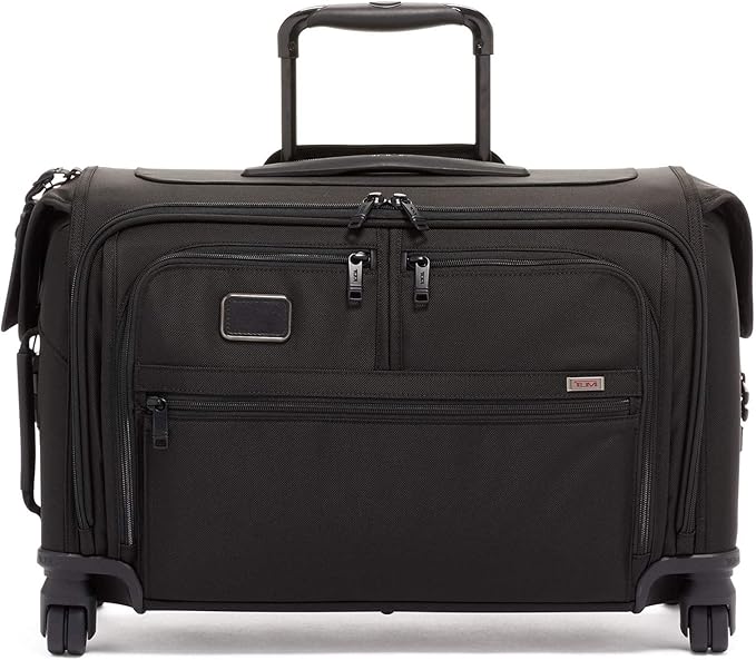 TUMI - Alpha Garment 4 Wheeled Carry-On - Garment Compartment Fits 6 Suits or Dresses - Carry On Luggage for Travel - Black