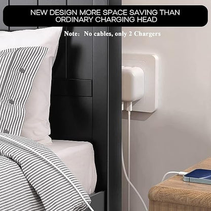 Fast iPhone 15 Charger Block, 2 Pack 40W Dual USB C Wall Charger PD Fast Charging Block Type C Foldable Charger Power Adapter Plug Box Apple Chargers for iPhone 15/14/13 Pro/12 Pro/Mini/iPad