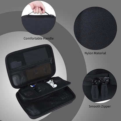 Electronic Organizer Travel Case for MacBook Power Adapter Chargers Cables Tech Organizer Hard Drive USB Flash Disk SD Card Cord Portable Electronics Accessories Bag - Large