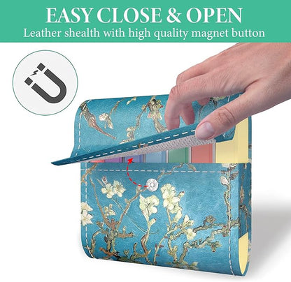 Pill Organizer Pill Box,LIZIMANDU Weekly Travel Pill Case Box Medication Reminder Daily AM PM,Day Night 7 Compartments,for 4 Times A Day,7 Days a Week-Includes Leather Carrying Case(Peach Blossom Set)