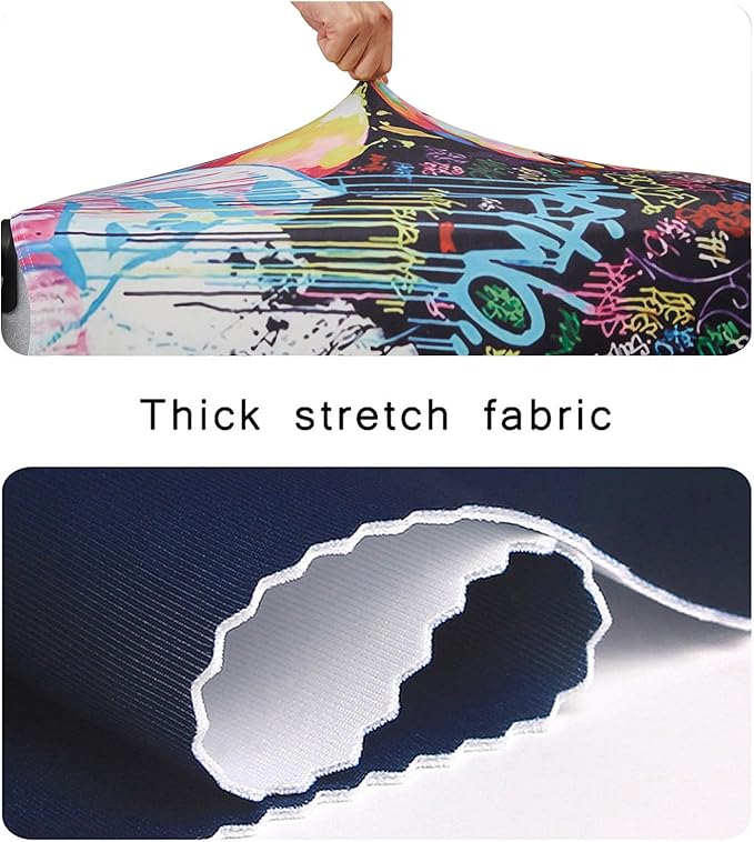 WUJIAONIAO Travel Luggage Cover Baggage Suitcase Cover Protector Skins 18-32 Inch (Graffiti A8, XL (for 29-32 inch luggage))