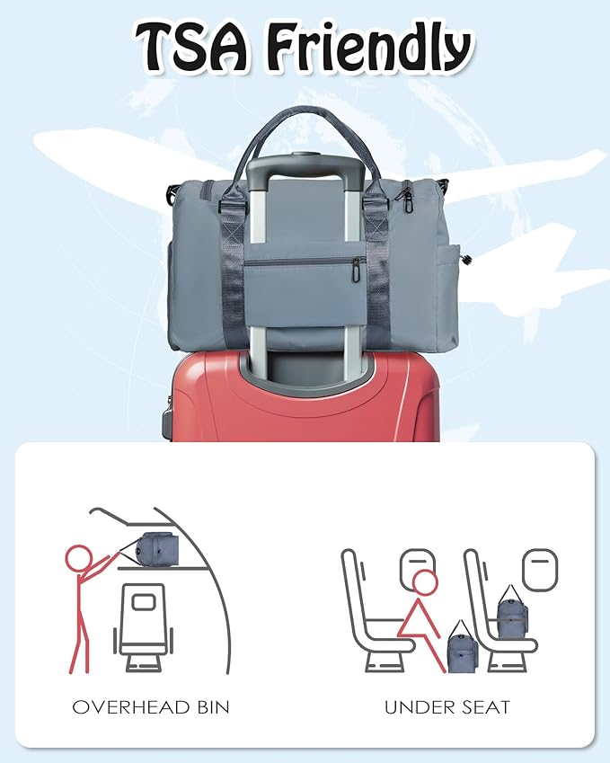 Initial Gym Bag for Girls, Kids Travel Duffel Bag, Sports Bag, Personalized Weekender Bag, teacher appreciation gifts, wedding gifts for couples 2025