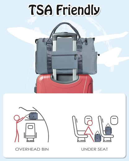 Initial Gym Bag for Girls, Kids Travel Duffel Bag, Sports Bag, Personalized Weekender Bag, teacher appreciation gifts, wedding gifts for couples 2025