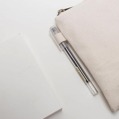 Zipper Pouch Storage Bag Simple and Stylish Women's Cosmetic and Travel Bag (Beige-basic-2)