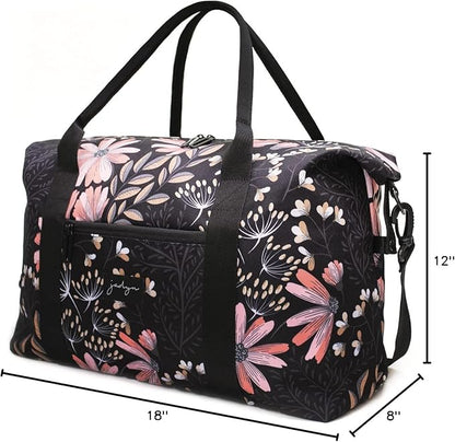 Jadyn Lola Travel Bag, Weekender/Overnight Duffel, Gym Tote Bag for Women, Men