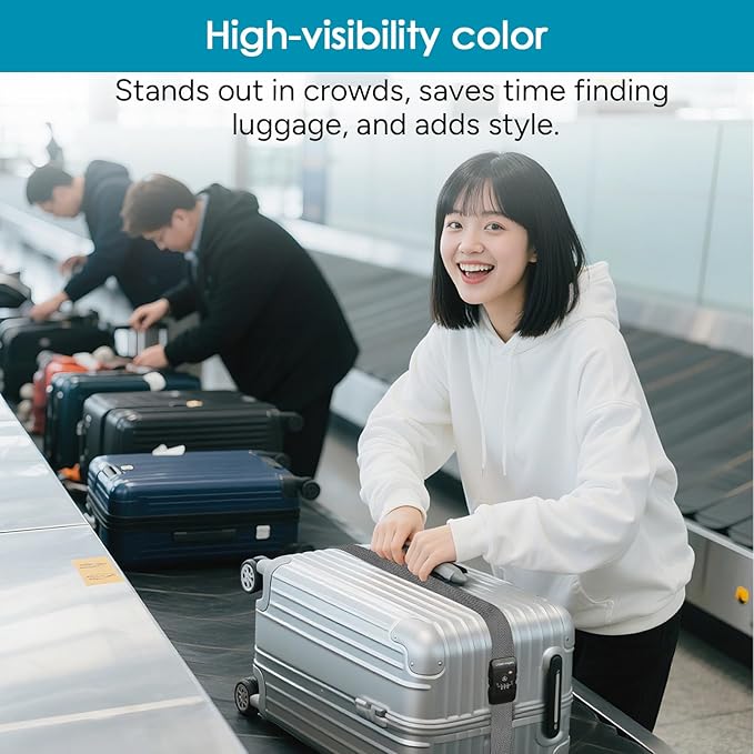 Travel Inspira Luggage Straps for Suitcases with TSA Lock, Protect Your Luggage Anti-Burst, High Visibility Color, Easy to Identify Luggage Adjustable Heavy Duty Belt for 20-32 Inch Suitcases