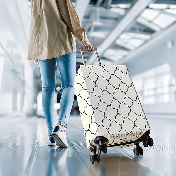 Travel Luggage Cover Suitcase Protector Fits 18-32 Inch Wheel Covers PatternedTravel Related Items Flower Luggage Protector Elastic M
