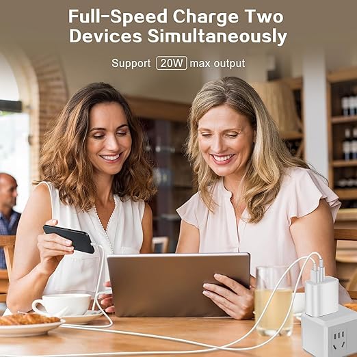 Fast Charger for iPhone,Dual Port A/C Apple iPhone Charger Fast Charging Block,2Pack Quick Double A/C iPhones Wall Chargers Adapter,6FT USB C to Lightning Cable for iPhone14 ProMax/13/12/11/XS/XR/iPad