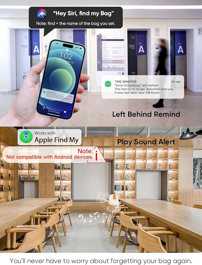 Luggage Tags Built-in Anti-Loss Tracker, Luxury Leather Luggage Tags for Suitcase, Travel Bags, Backpacks, Travel Organizer for Lost Baggage Prevention (Orange)