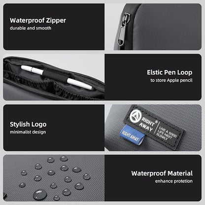 RIGHT AWAY Electronic Organizer,Waterproof Travel Accessories Storage, Tech Pouch for Cord, Power bank, Airpods, Daily Items