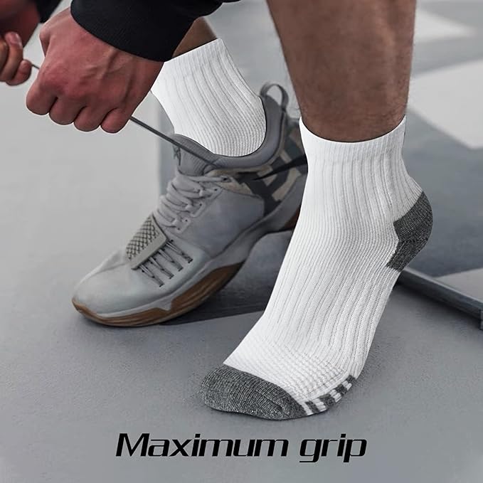 Iseasoo Copper Ankle Compression Socks - Low Cut Arch Support Socks for Men & Women, Running, Nurses, Plantar Fasciitis Socks