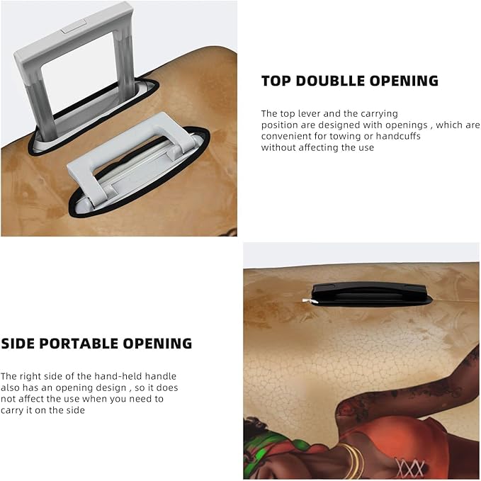 Luggage protector suitcase cover luggage cover for Suitcase Washable Suitcase Protector Anti-scratch Suitcase cover Medium African American Afro Black Girl