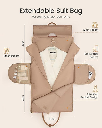 LOVEVOOK Convertible Travel Duffle Bag for Women Men, Garment Bag for Travel, Quilted Overnight Weekender Carry On Duffel Bags for Airplane, Suit Bags for Trip, Business