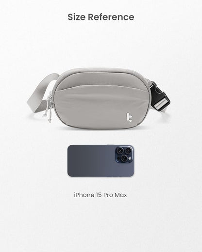 tomtoc Belt Bag with RFID Blocking, 1.5L Cross Body Fanny Pack for Women Men, Sling Waist Bags with Adjustable Strap for Travel Walk