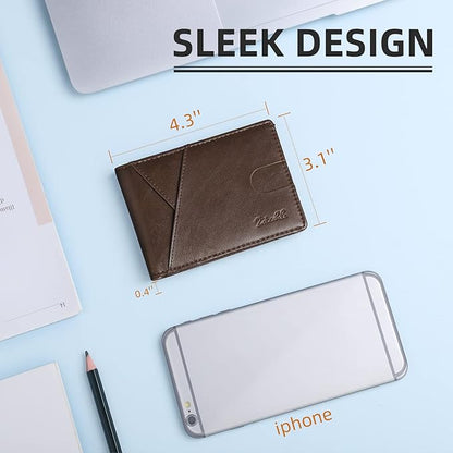 Zitahli Wallet for Men Slim 11 Credit Card Holder RFID Blocking Small Men's Wallet Bifold Minimalist Front Pocket With Mens Gifts Box