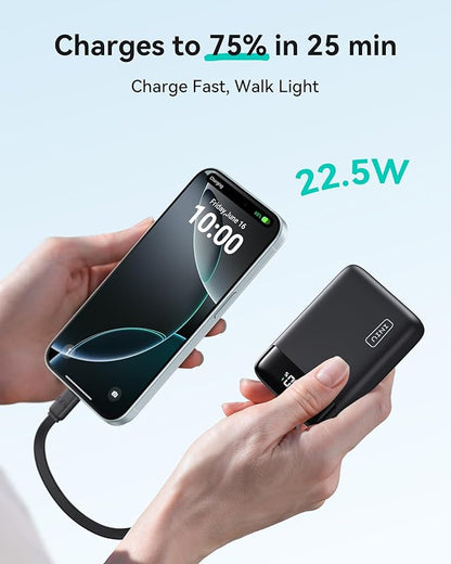 INIU Portable Charger, Smallest 22.5W 20000mAh USB C in & Out Power Bank Fast Charging, PD 3.0+QC 4.0 LED Display Phone Battery Pack Compatible with iPhone 17 16 15 14 Pro Samsung S24 Google iPad etc