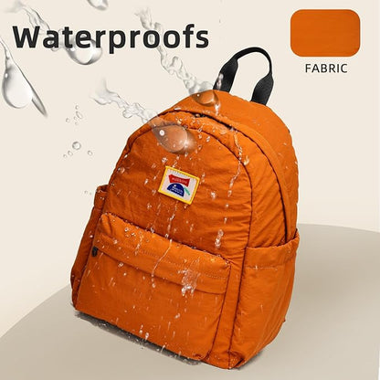 willikiva Kids Backpack for School Boys Girls Teens Toddler Backpack Waterproof Kindergarten Preschool Elementary Bookbag Children Travel Bag(Orange,Small)