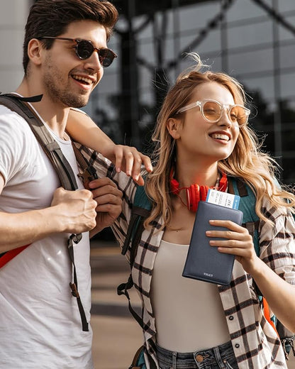 VULKIT Passport Holder Wallet RFID Blocking Travel Wallet for Men & Women