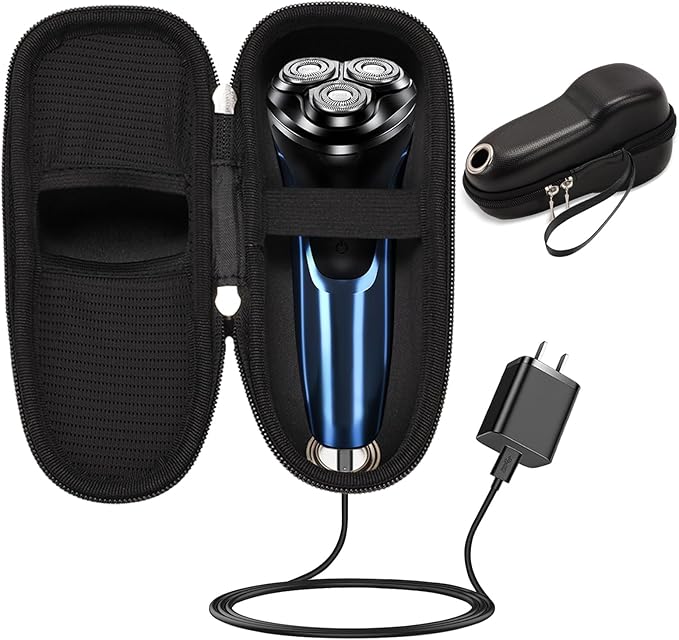 Razor Travel Case - Protective Holder for Philips Series S1000 S2000 S3000 S5000 S7000 S8000 S9000, Portable Charging, Durable, Waterproof, Compact Design for Men's Travel Essentials (Black)
