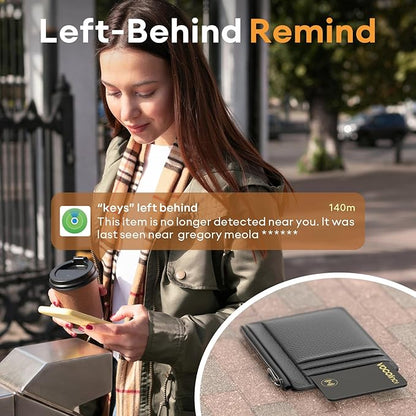 [Apple MFi Certified] VOCOlinc Air Tag Card Wallet Tracker Ultra-Thin 1.6mm, Smart Item Finder Work with Apple Find My APP (iOS Only, Android not Supported), Locator for Luggage Suitcase, Bag. 1 Pack