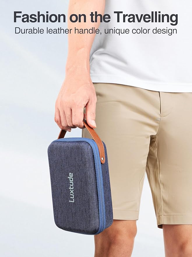 Luxtude Electronics Organizer Travel Case, Tech Organizers Travel Case, Hard Charger Organizers, Portable Cable Organizer, Travel Essentials for Charger/Mouse/Cash/Card/Pen, Tech Gifts