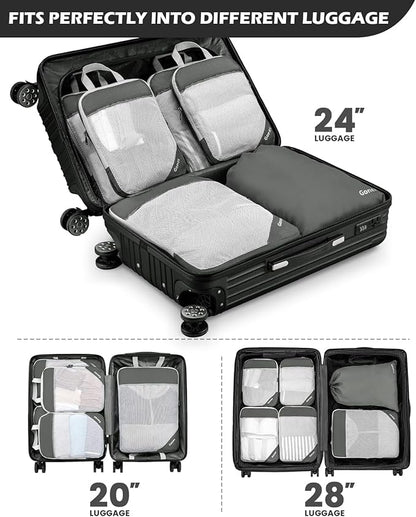 Compression Packing Cubes, Gonex Extensible Storage Mesh Bags Organizers