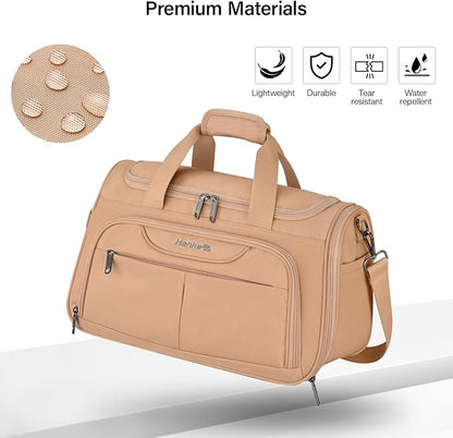 Hanke Carry On luggage Bags for Travel, Large Foldable Duffle Bag for Travel, Softside Lightweight Travel Bag Carry On Bags for Airplanes Women, Travel Tote Bags for Women Men.（Pink）
