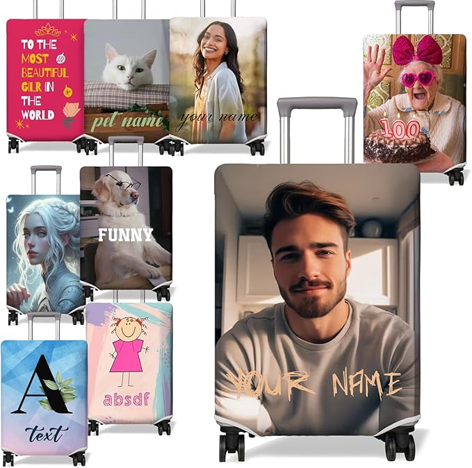 Travel Luggage Cover Suitcase Protector Fits 18-32 Inch Wheel Covers PatternedTravel Related Items Flower Luggage Protector Elastic XL