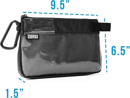 GOBAGS Production Zipper Bags - Electronics & Camera Accessories Bag - Cable organizer, Gear Accessory Pouch, Travel Camera Essentials (Small, Black)