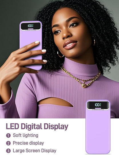 Portable Charger Power Bank with Built in Cables and AC Wall Plug, PD20W & SCP22.5W USB-C Super Fast Charging, 20000mAh Travel Phone Charging, LED Display Battery Pack Compatible All iPhone etc