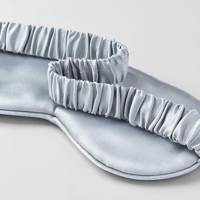 Silk Sleep Mask Light Blocking Luxury 19mm Silk Eye Mask 100% Mulberry Eye Cover Blindfold Ultra Soft Light and Comfy Anti Aging Skin Care with Travel Bag Gift Package