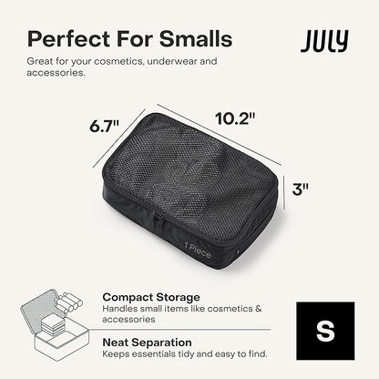 Packing Cells - 4 Set Packing Cubes Luggage Organizer Bags (S, M, 2 x L), Must-Have Suitcase Organizer for Travel, Road Trip & Camping Accessories, Stain-proof, Washable, 3 Sizes - Charcoal