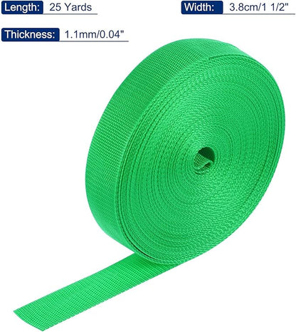 MECCANIXITY Lightweight Polypropylene Webbing Strap 1 1/2" 25 Yard Backpack Strapping Band Mint Green for Outdoor Luggage Cargo Straps