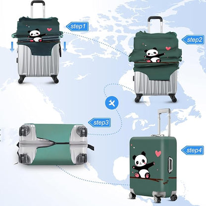 ANNA QUEEN Travel Luggage Cover Suitcase Protector Suitcase Cover Anti-Scratch,Stretchable Bag Cover Washable Durable Polyester