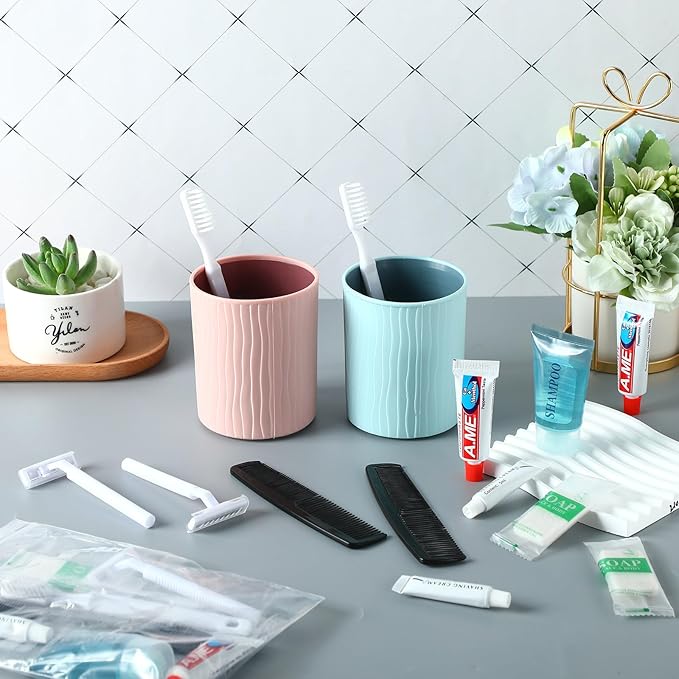 60 Set Travel Convenience Toiletry Kit Bulk Basic Toiletry Kits Travel Size Homeless Personal Hygiene Kit Homeless Care Package Supplies with Reusable Toiletry Bag for Men Charity