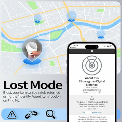 [iOS Only] Tukio Air Tracker Tags 4 Pack White, [Apple MFi Certified] Bluetooth Key Finder & Smart Item Locator Work with Apple Find My for Keys/Luggage/Bags/Suitcases/Car, 365-Day Replaceable Battery