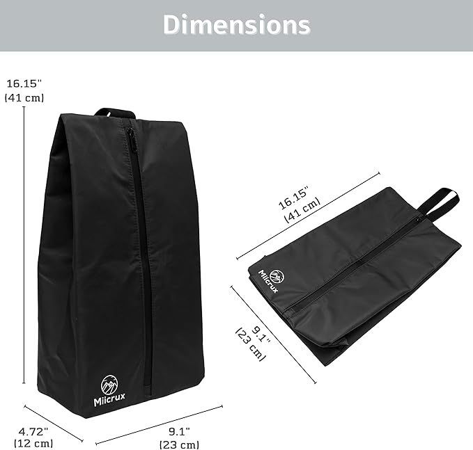 Travel Shoe Bag, Odor Absorbing Bag, Water Resistant, Shoe Storage, Organizer Shoe Pouch with Zipper for Men and Women